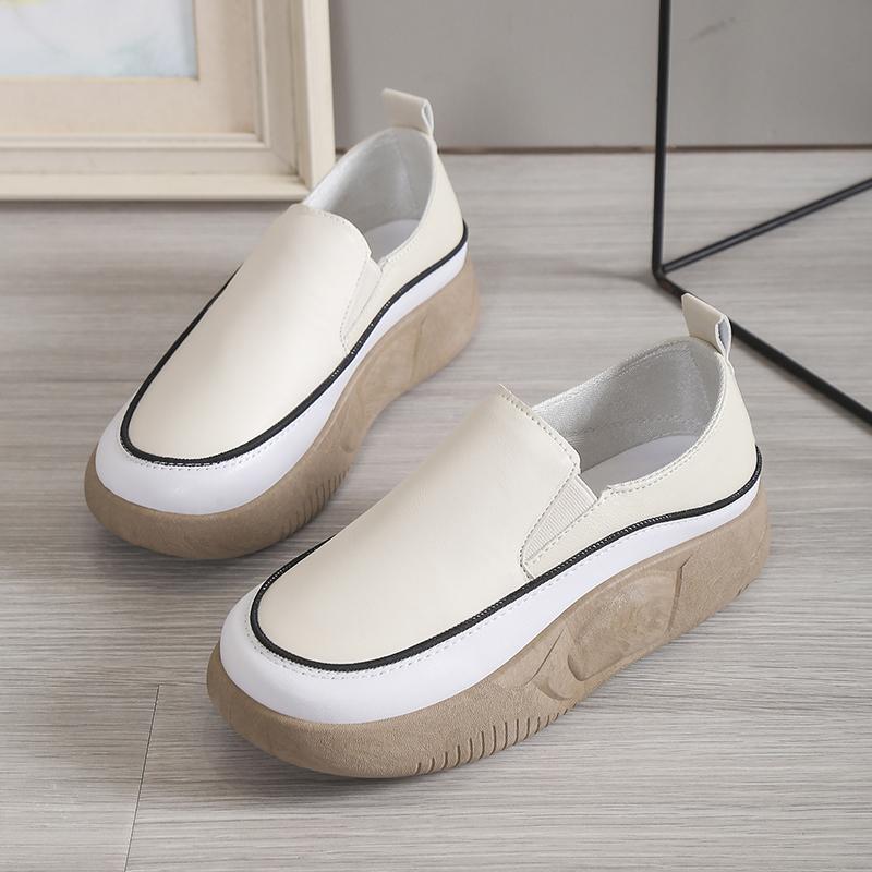 Fashion New Thick Sole Sneakers Women's Sports Fashion Casual Running Woman Spring Autumn Designer Flats Light Shoes Round Head Loafer