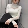 Women's Long Sleeve Knit Sweater - Half High Neck, Autumn/Winter Fashion Pullover 