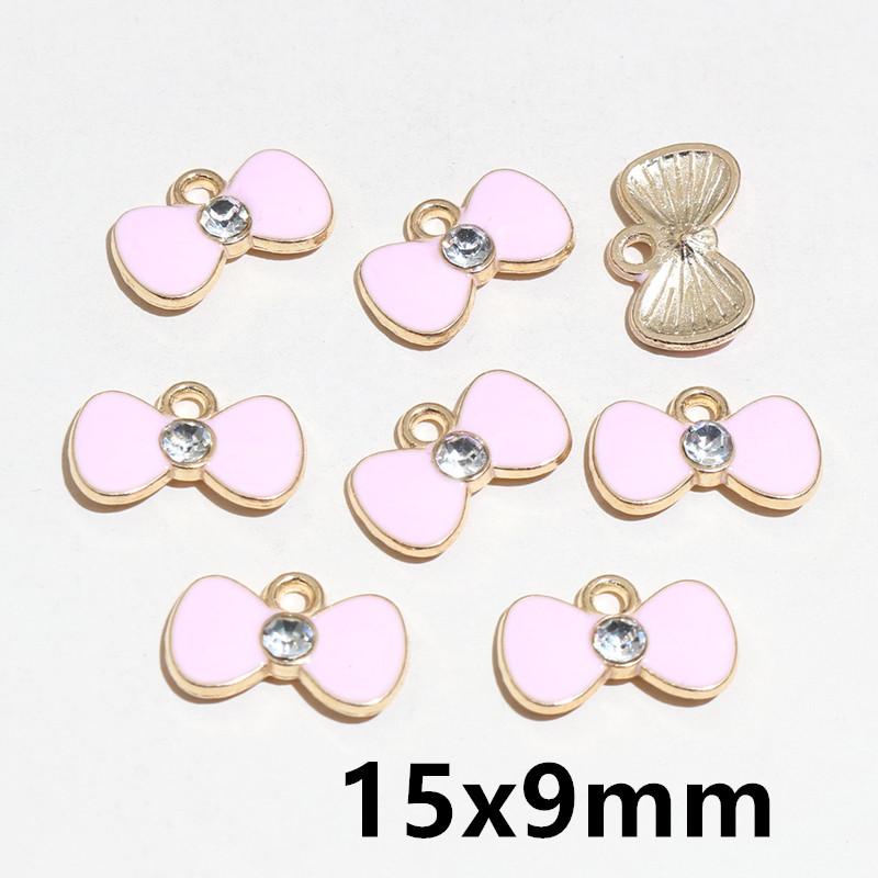 20pcs Enamel Charms Pendants Butterfly Flower Bow Mushroom Shape DIY Jewelry Making Accessories for Earrings Necklace Bracelets