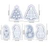 Christmas Candle Holders Silicone Molds Xmas Tree Shaped Tea Light Candle Holder Making Resin Epoxy Casting Mold Home Decoration