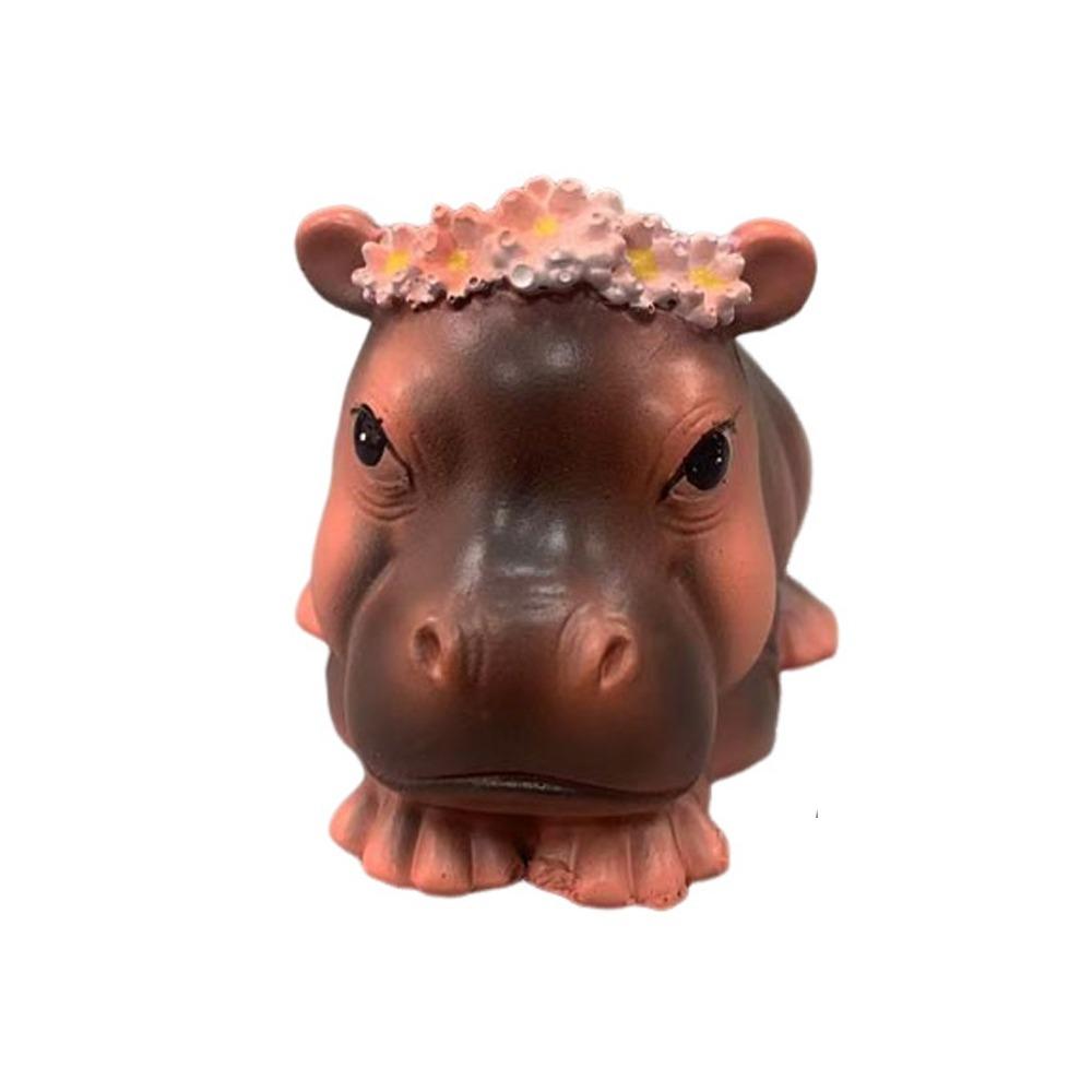 

Смола Ремесло Маленькая Статуэтка Бегемота Украшения Милая Настольная Скульптура Бегемота Украшение для Гостиной Style 2