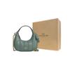 Coach Carmen 20 Metal Logo Diamond Pattern Napa Leather Shoulder Tote Bag Small Women Handbags Green CY710-IMO4Q