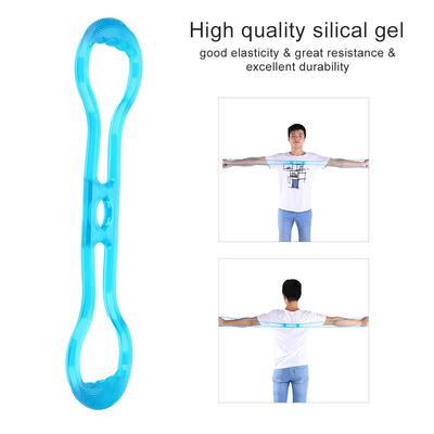 Pull Rope Silicone Resistance Band Gym Muscle Fitness Chest Expander Set (Blue)