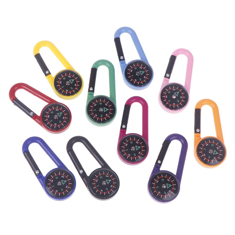 Εξωτερικό ABS Μίνι Πυξίδα Καραμπίνερ Κάμπινγκ Πολύχρωμο Κλειδοθήκη Γρήγορης Απελευθέρωσης Ορειβασία Πεζοπορία Πόρπη Σακιδίου Με Πυξίδα