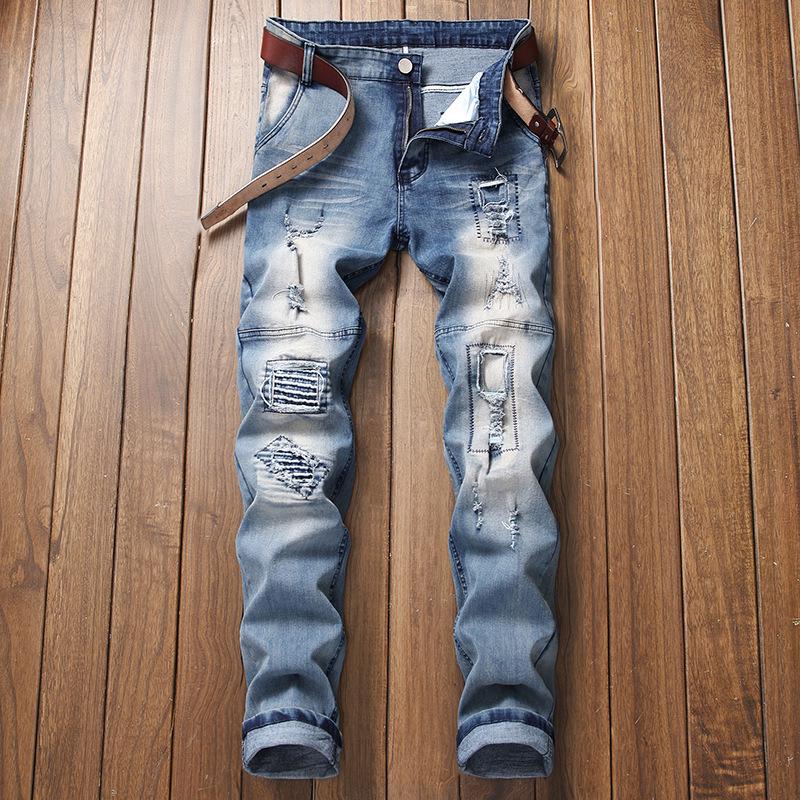 Buy New patch locomotive jeans men's 