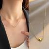 1pc Cute Pendant Necklace In Shape with Shiny Surface of Love Pendant, Love Necklace, Exquisite Brush Finish, Retro Inspired Women's Jewelry, Perfect