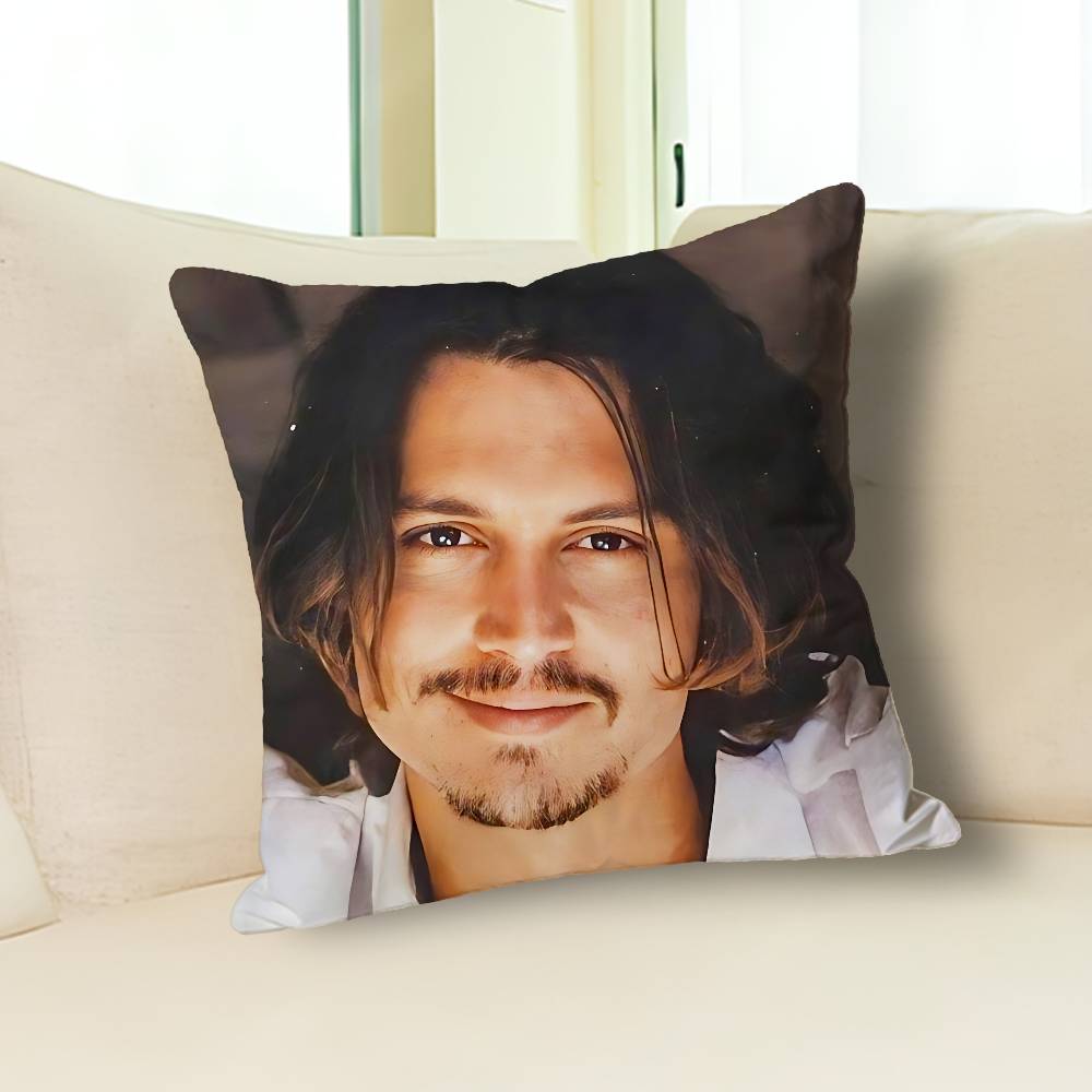 Actor J-Johnny D-Depp Pillow Cases for Bedroom Living Room Sofa Home Decor Polyester Cushion Cover with Zipper