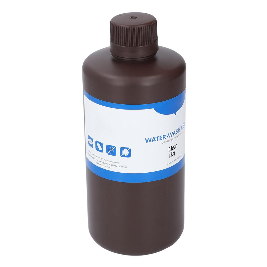 3D Print Resin Castable Water Washable UV Curing High Resolution 80 Shore Hardness 1KG Transparent