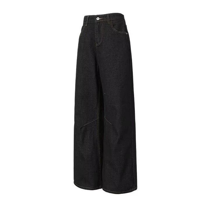 American High Street Retro Washed Primary Color Jeans Men's and Women's Street Trendy Brand Cleanfit Loose Casual Straight-leg Pants