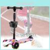 Three-wheeled Children's Scooter With Glowing Wheels And Music In Pink And Blue Colors