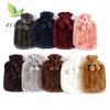 Large 2L Hot Water Bottle Cover Soft Simulation Plush Cute Hot Water Bottle Cover Helps Keep Hot Water Bag Insulated Cover