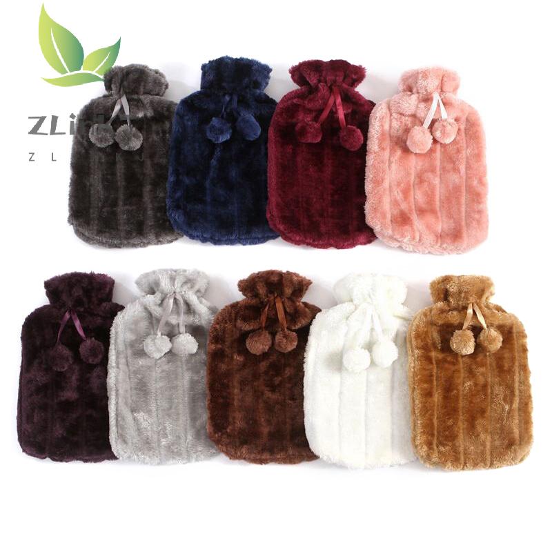 Large 2L Hot Water Bottle Cover Soft Simulation Plush Cute Hot Water Bottle Cover Helps Keep Hot Water Bag Insulated Cover