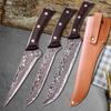 67 Layer Damascus Steel Boning Knife Kitchen Meat Cleaver Utility Peeling Knife Barbecue Cutting Camping Knife with Sheath