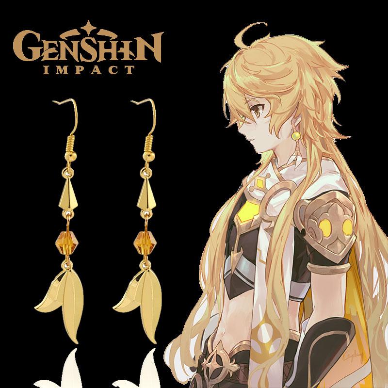 Παιχνίδι Genshin Impact Cosplay Σκουλαρίκια Zhongli Qiqi Tartaglia Kaeya Alberch Eardrop Ear Clip Γυναικεία κοστούμια Σκουλαρίκια Δώρο