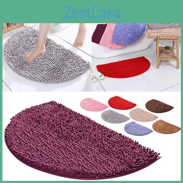 Half Doormats Round Rug Bathroom Nonslip Bathroom Floor Mat Soft Furry Thickened Carpet Washable Bedroom Rugs Door Mats