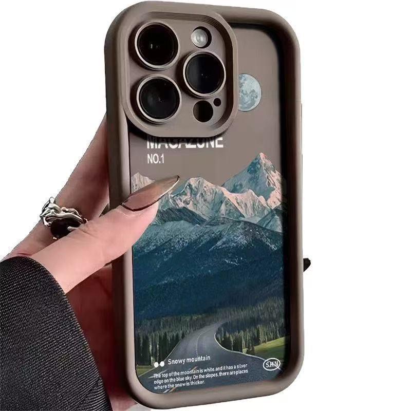 Scenic Snow Mountain Road iPhone Case for 13/14/15Pro/16ProMax/17