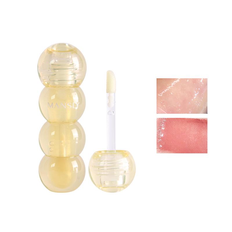 MANSLY Rock Candy Water Gloss: Moisturizing, Plumping, Pouty Lip Balm with Mirror Finish for Students