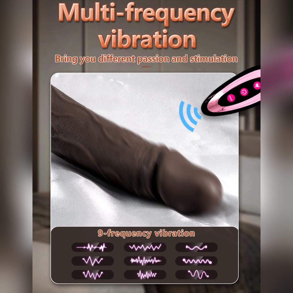 Černá římská teleskopická houpačka 3 cm Inteligentní vyhřívání Bezdrátové dálkové ovládání Elektrické dildo Sexuální hračky pro dospělé Produkty Vibrátor Masturbátor
