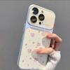Large Floral Leather Texture Phone Case for iPhone 17 Pro Max, Compatible with iPhone 16 & 15, Full Coverage, Polka Dot Design.