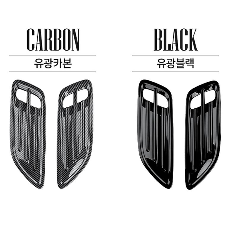 For Kia Stinger 2018- LHD/RHD Carbon Fiber Style Front Hood Air Vent Outlet Cover Trim Exterior Car Styling Accessories