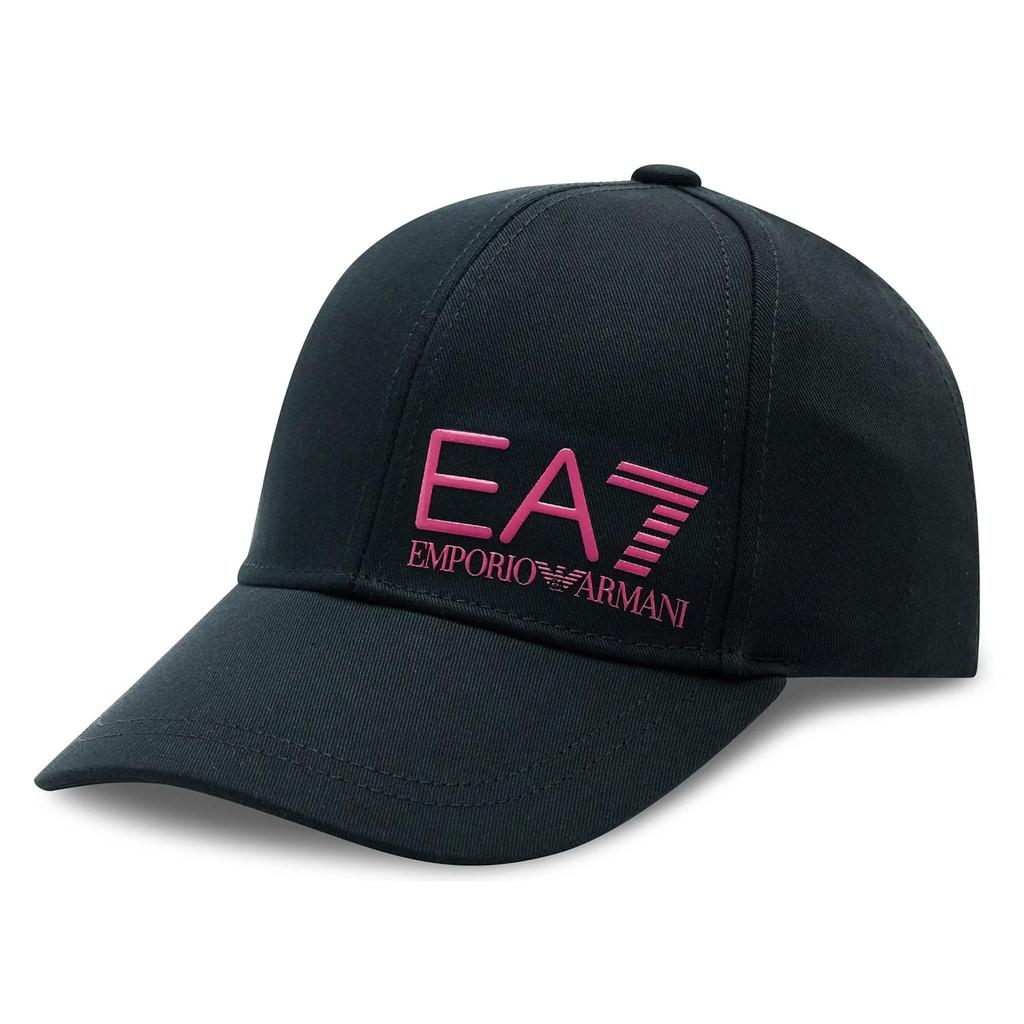 Emporio Armani EA7 Black with Pink Size S Cap, Women's, Logo, [Used]