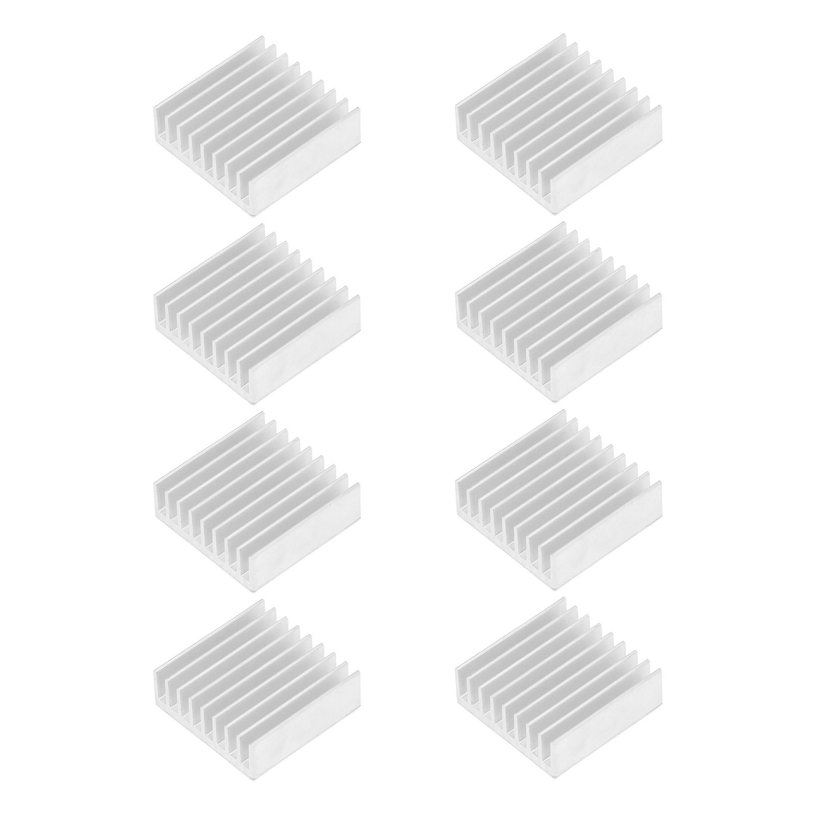 8Pcs Heat Sink Heatsink 50x50x17mm Aluminium Thermal Cooler Cooling Radiator Set KitWith Back Adhesive