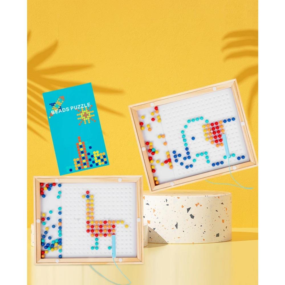 Magnetic Drawing Board for Toddlers Magnet Beads and Pen Drawing Board Montessori Educational Sensory Travel Toys Gifts for Kids