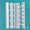 Metal Cutting Dies 5 Vintage Lace Borders Edge Embossing Stencil Die Cuts for Card Making DIY Scrapbook Album Decoration