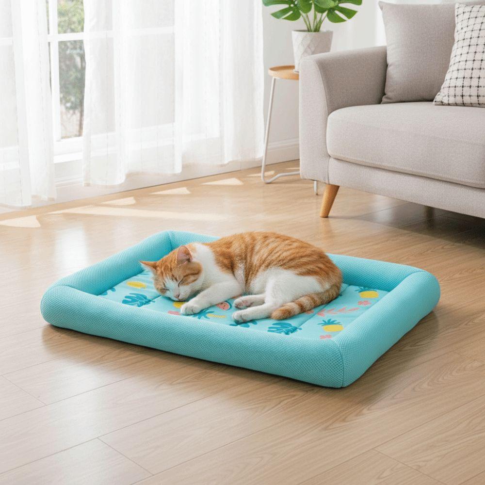Non-Slip Pet Cooling Mat Square Dog Sleeping Pad Cat Sleeping Mat Cooling Puppy Bed Kennel