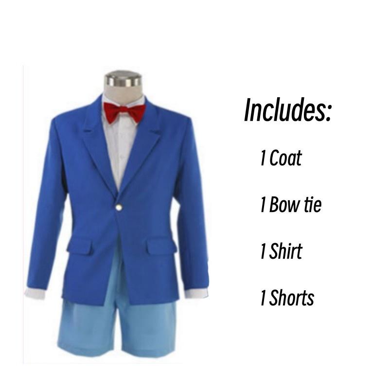 

Детектив Аниме Конан Косплей Костюм Шиничи Кудо Эдогава Одежда Униформа Kids,140cm/55.12in