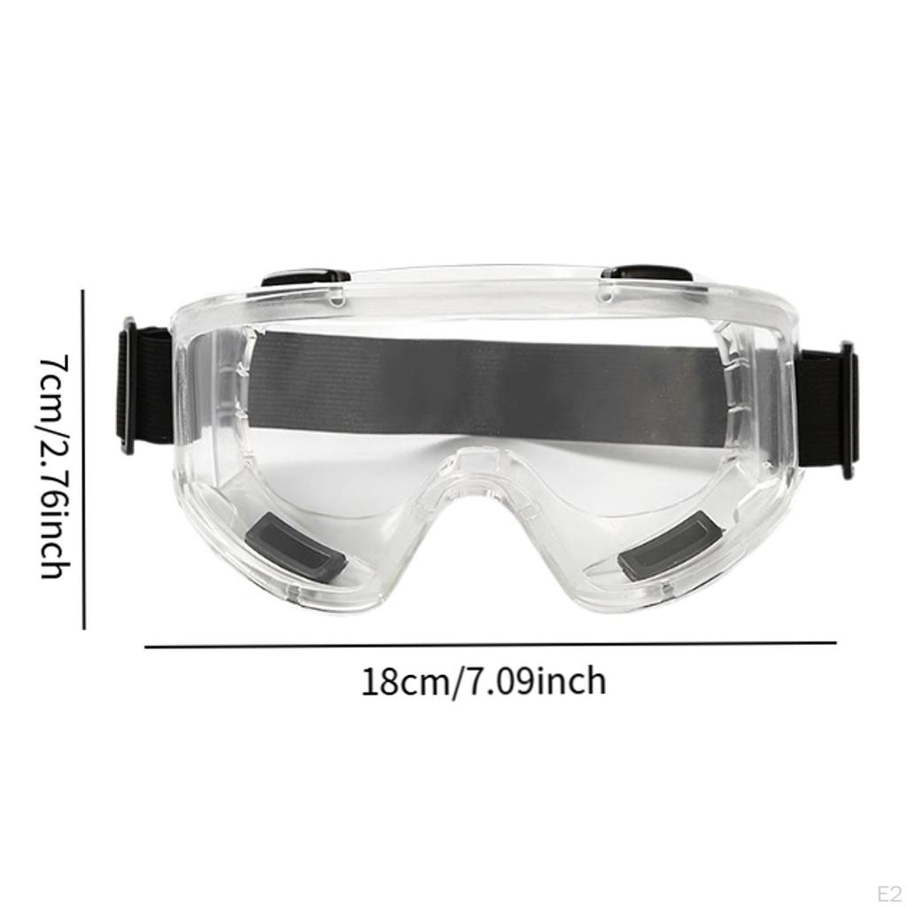 Safety Goggles Transparent Protective Eyewear for Cycling Outdoor Sports Black