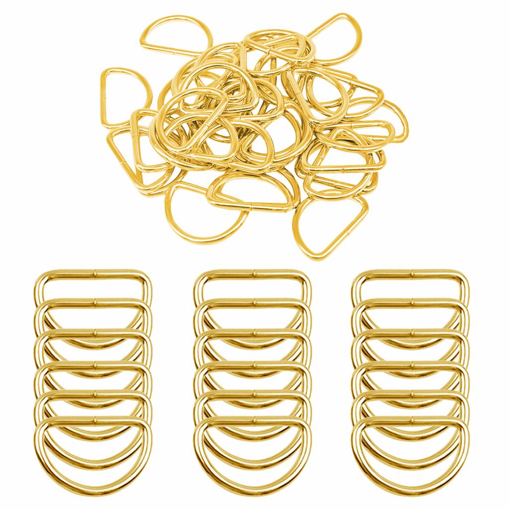 30/50pcs D-shaped metal ring alloy multi-functional buckle,suitable for DIY crafts,wedding,pet collars,keychains,bag accessories