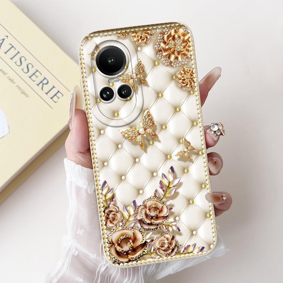 For OPPO Reno 10 Case CPH2531 Reno10 5G Cover Fashion Daisy Flower Lens Protective Soft Shell For OPPO Reno 10 Pro CPH2525 Coque