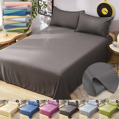 2024 neue Einfarbig Baumwolle Blatt Flache Blätter Bettwäsche Abdeckung Bett Schutz Matratze Abdeckung Ausgestattet Blatt Einzel Doppel