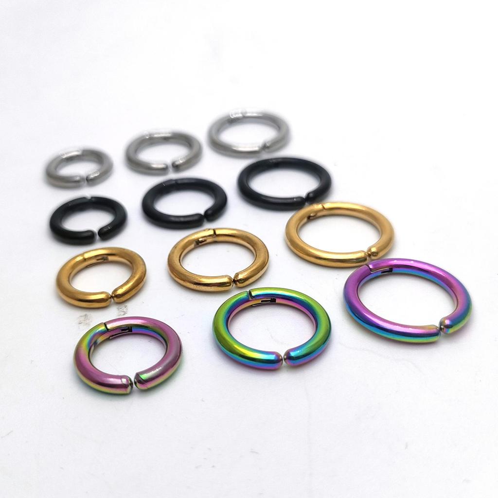 2.5mm Thick Clip-On Earrings for Men and Women - No Piercing Needed, Coil Ear Studs and Round Ear Buckles, Fake Hoops Jewelry