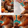 2D Flat Printing 2pcs Party Curtains Cute Squirrels Autumn Scene Digital Printed Polyester Drapes Party Decorations for Home