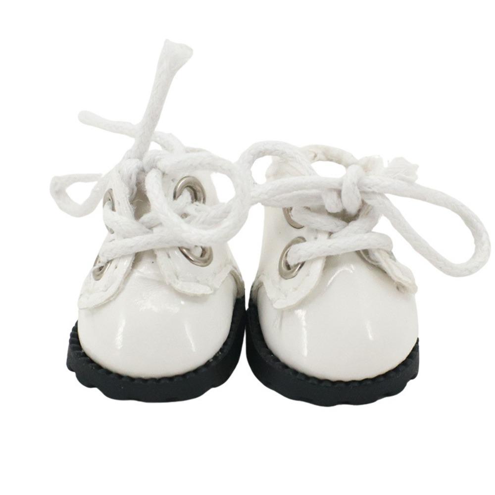 New 3.4CM Size Doll Leather Shoes Cute Design Leather Material Doll Clothes 17cm Size Miniature Shoes For Doll Shoes Doll Toys