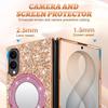 Luxury Bling Glitter Magnetic Stand Holder Bracket Case for Samsung Galaxy Z Fold 8 Ultra Fold8 Plating Mirror Bracket PC Cover
