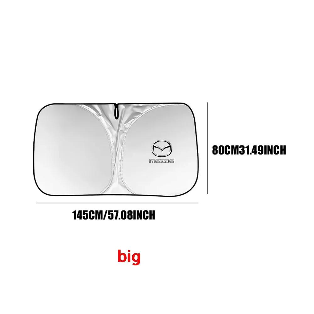 2025 Hot 1pc Car Windshield Sunshade Cover Sun Visor UV Protector Accessories For Mazda 2 Axela CX5 CX30 Atenza Demio CX3 CX4 MP