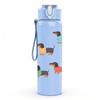 1PC Dachshund Dog Seamless Pattern 750ml Color Plastic Sports Water Bottle Leakproof Flip Straw Lid Suitable for Sports Office Home Use