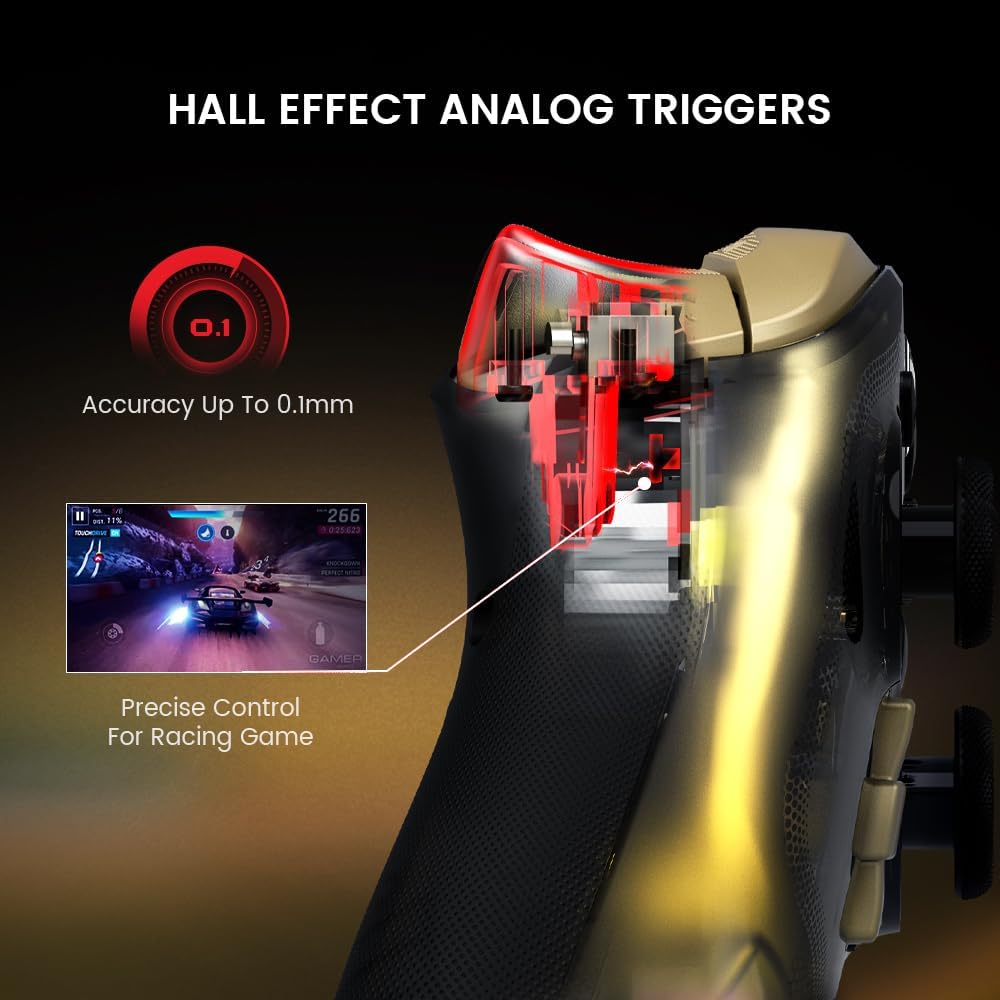 GameSir Kaleid Flux Xbox Controller PC Controller Kabelgebundenes Skelett Hall-Effekt Stick Trigger Ausgestattet mit RGB-Lichteffekt Audioanschluss Xbox Series Xbox