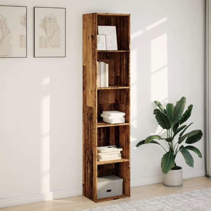 VidaXL Bookcase Old Wood 40x30x189 Cm Engineered Wood, Shelf, Bookshelf, Book Support, Cabinet of 857892