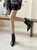 2025 autumn new European and American French pointed toe heel temperament French fashion sexy beautiful women short boots