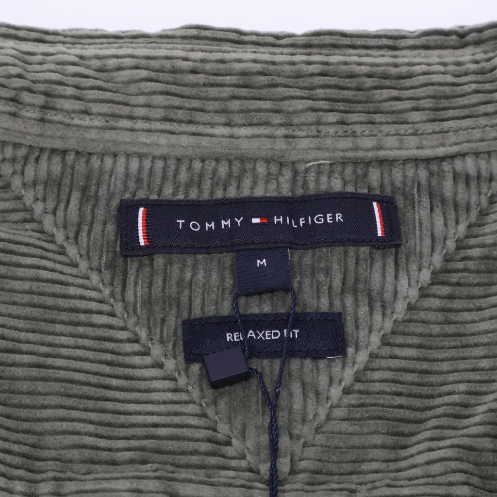Tommy Hilfiger Green MW36855 Relaxed Fit Corduroy Shirt Tops M greenUsed