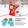 1 Pair Kids Mittens Outdoor Hands Warmer Comfortable Clothes Accessory Solid Color Girls Boys Children Mitts for Winter