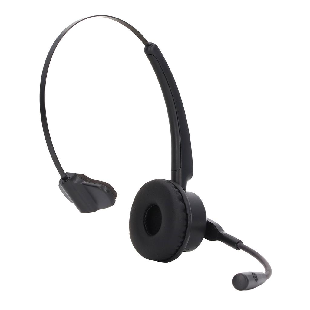 USB Headset Single Ear Bluetooth Noise Canceling Adjustable Customer Service Headphone with Microphone