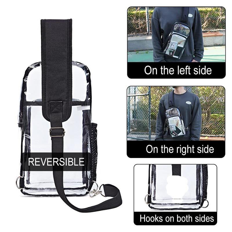 Pvc Transparent Chest Bag  Clear Crossbody Bag Men Women Outdoor Waterproof Shoulder Bags Fanny Pack Bum Bags