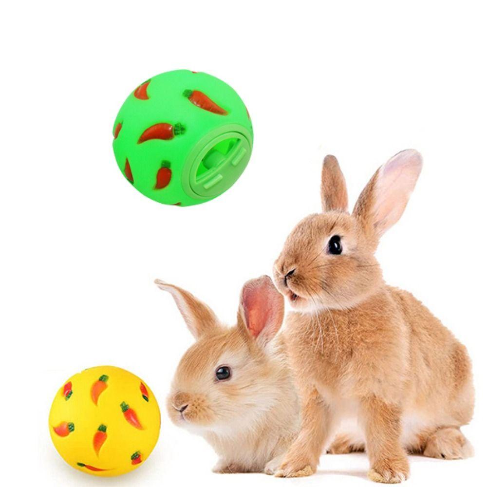 PVC Rabbit Tumbler Ball Bite Resistant Cat Leaking Ball Small Pet Slow Feeder Chinchilla