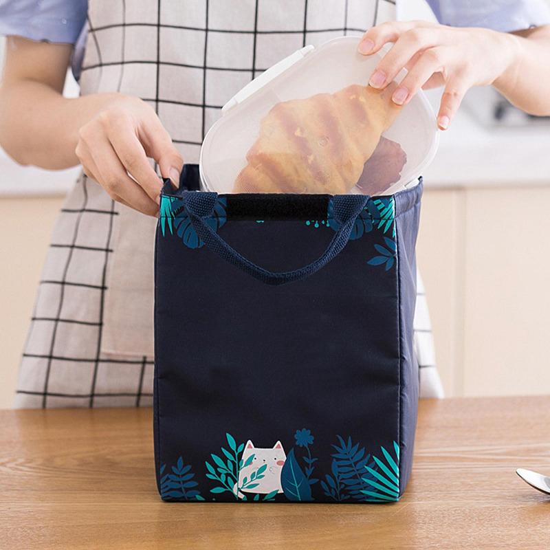 Insulated Lunch Bag Thickened Oxford Cloth Inner Aluminum Film Large Capacity Thermal Lunch Cooler