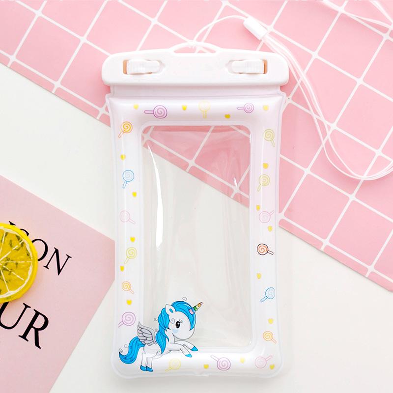 Large Cartoon Mobile Phone Waterproof Bag Touchscreen Swimming Diving Cover Rider Takeaway Rainproof Case Sealed Bag with Airbag